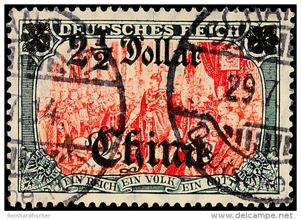 2 1/2 Dollar Auf 5 Mark In Angegebener Type Tadellos Gestempelt, Tiefst Gepr. Bothe BPP, Mi. 100,-, Katalog:... - Chine (bureaux)