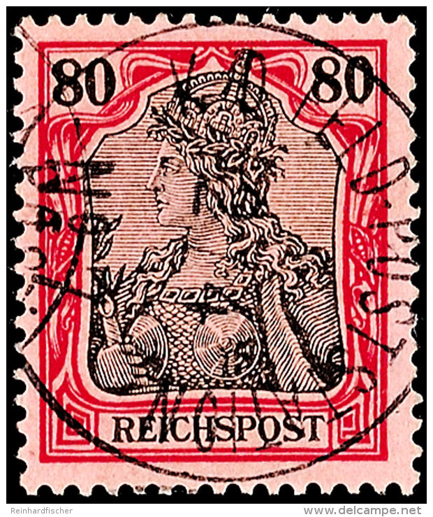 80 Pf. Reichspost Als Petschili-Verwendung Tadellos Gestempelt K.D.FELDPOSTSTATION Nr. 7, Tiefst Gepr. Bothe, Mi.... - China (oficinas)