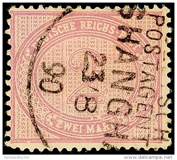 2 Mark Lebhaftgraulila, Klar Gestempelt KDPAG SHANGHAI 23/8 90, Gepr. Kilian BPP (1 Z. Min. Kurz), Mi. 700,-,... - Chine (bureaux)