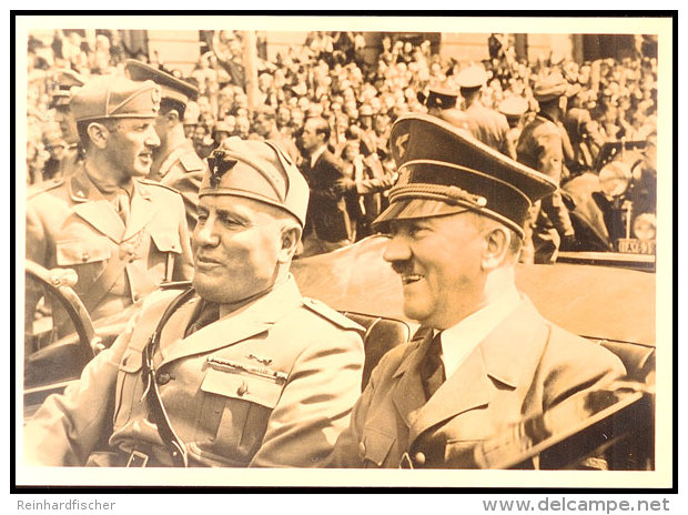 1940, Die Historische Begegnung Am 18 Juni In München/Fahrt Durch Die Stadt, S/w Fotokarte Nr. M3, Photo... - Autres & Non Classés