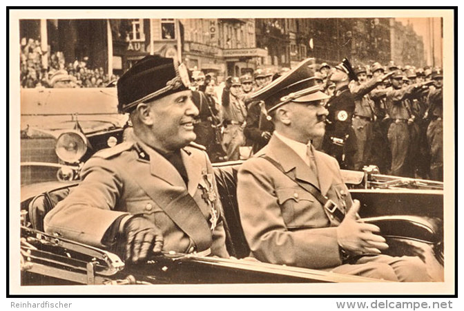 1940, (ca.), Der Führer Und Der Duce/Die Garanten Des Friedens, S/w Fotokarte Nr. M 20, Verlag Photo... - Otros & Sin Clasificación