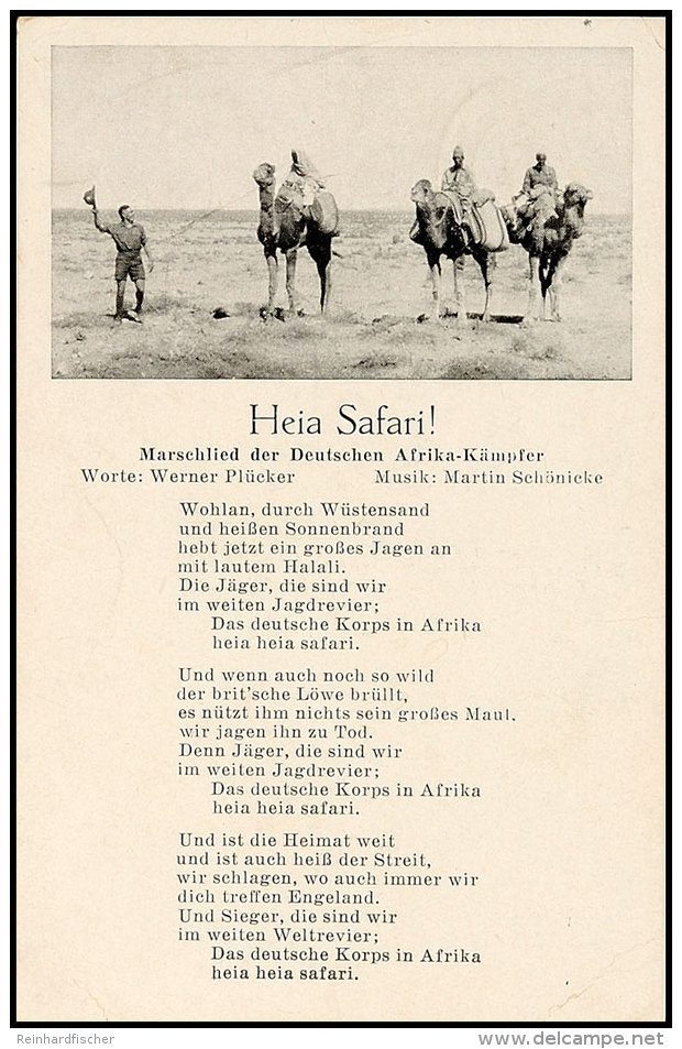 Propaganda, Deutsch-italienischer Feldzug In Afrika, Insgesamt Fünf, Teils Mehrfarbige Propagandakarten... - Otros & Sin Clasificación