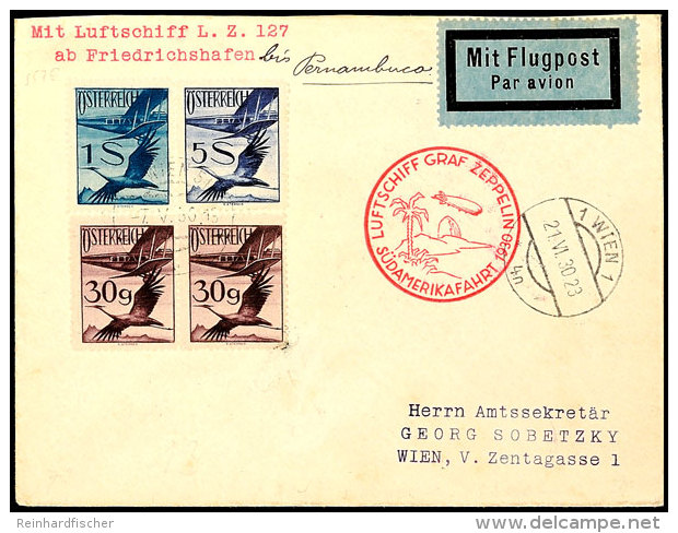 Österreich: 1930, Südamerikafahrt Bis Pernambuco, Brief Mit U. A. Flugpost 5 S. Aus WIEN 21.V.30 Mit... - Autres & Non Classés