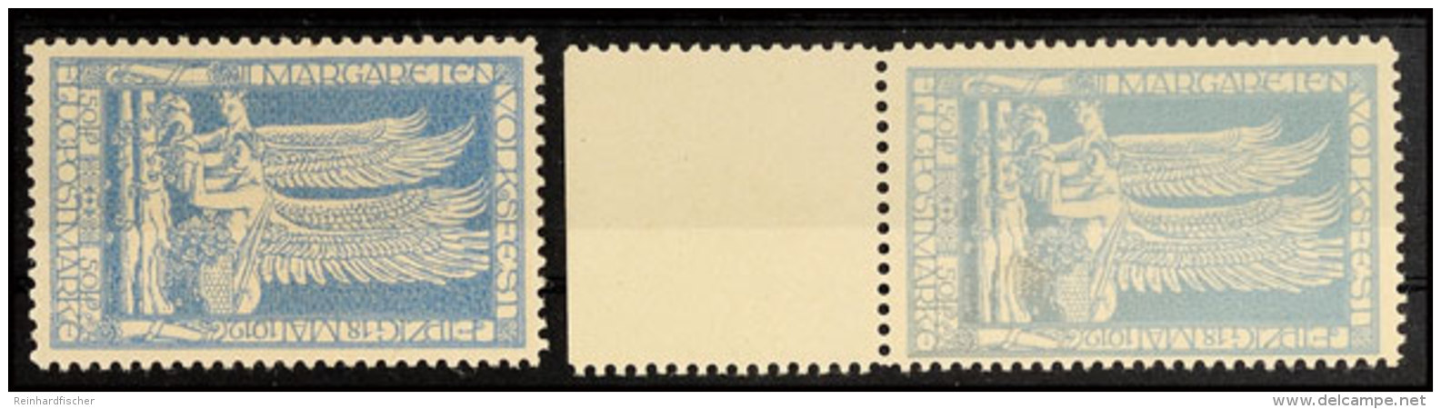 1912, Margareten-Volksfest, 50 Pf In Beiden Farben, Postfrisch, Mi. 430.-, Katalog: 4a/b **1912,... - Correo Aéreo & Zeppelin