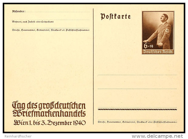 1940, 6 Pfg. Sonder-Ganzsachenkarte "Eisernes Kreuz" Mit Zudruck "Tag Des Großdeutschen Briefmarkenhandels... - Autres & Non Classés