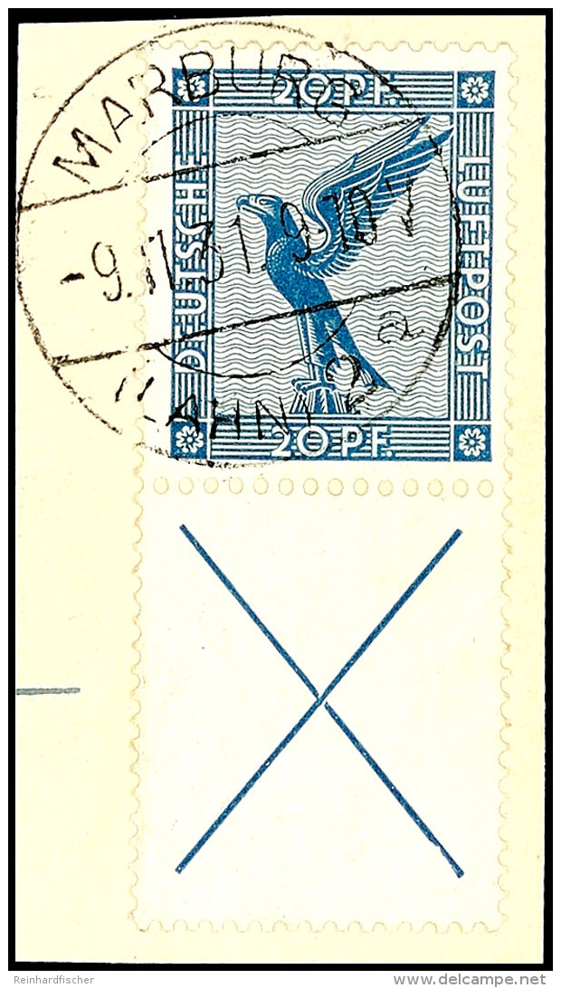 Flugpost 1930, 20+X, Senkrechter Zusammendruck Tadellos Auf Briefstück, Fotobefund Hans-Dieter Schlegel BPP:... - Sonstige & Ohne Zuordnung