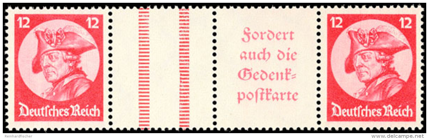 Friedrich Der Große, Postfrisch, Komplette Prachtgarnitur Aller 10 Kombinationen, S 102, S 103 Und W45  *,... - Autres & Non Classés