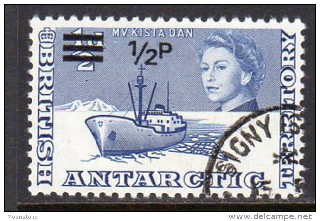 British Antarctic Territory BAT 1971 ½p On ½d Decimal Surcharge, Fine Used - Gebraucht