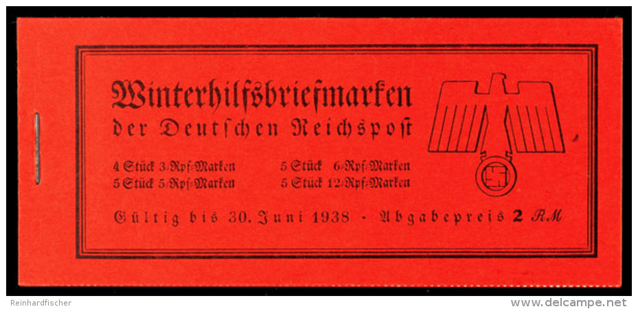 MH WHW Schiffe 1937, Tadellos Postfrisches Heftchen Mit Originalklammerung Und Ohne Aufschlagebug, Mi. 130,-,... - Booklets