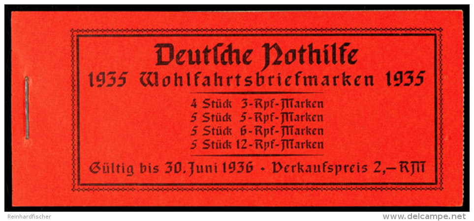 Nothilfe-Markenheftchen 1935 Trachten, Originalgeklammert, Vollständiger Inhalt, Jedoch H-Blätter Am... - Carnets