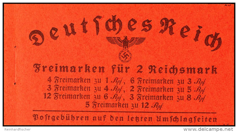 Deckblatt Zum Markenheftchen Hindenburg 1941, ONr. 15, Öffnungsbug, Katalog: MH39 Cover Sheet To The Stamp... - Carnets