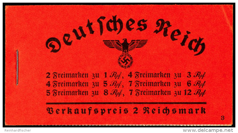 MH Hindenburg 1936/37, Postfrisches Prachtheftchen, Deckel Rechts Oben Geringe Bugspur Sonst Tadellos,... - Carnets