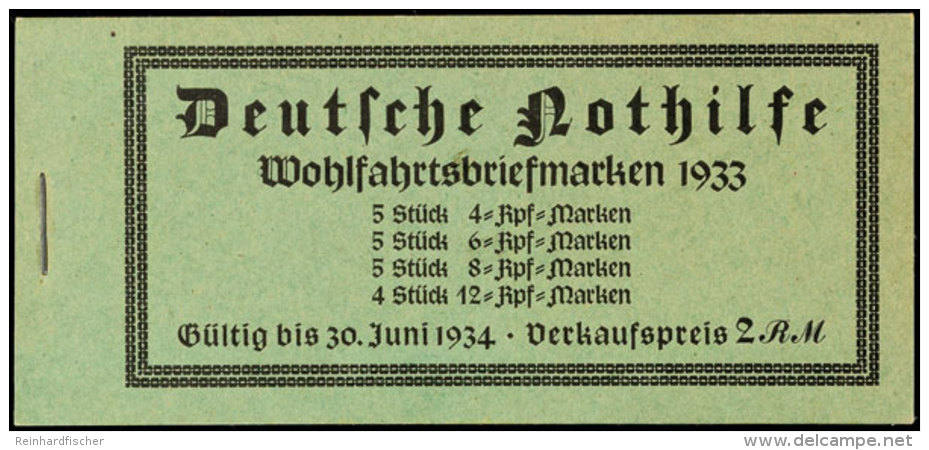 MH Nothilfe Wagner 1933, Tadellos Postfrisch Mit Originalklammerung Und Ohne Aufschlagebug, Praktisch Wie... - Cuadernillos