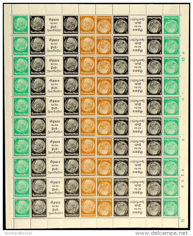 Einheitgeberbogen Mit Klischee-Nr. 16, Postfrisch (kl. Eckbug Im Rand), Mi. 200.-, Katalog: EGB3.2 **Stamp... - Autres & Non Classés