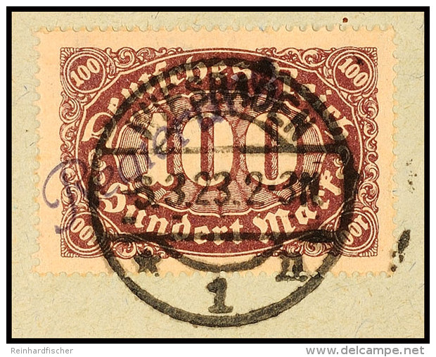 100 Mk Schwärzlichbraunpurpur, Violettschwarzer Aufdruck "Regierung" In Type III, Mit Vollem Stempel... - Autres & Non Classés