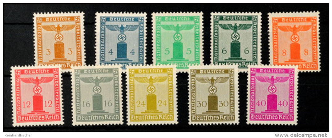 1938, Parteidienstmarken Tadellos Postfrisch, Bis Auf Den 1 Pfg Wert Kompletter Satz, Katalog: 145/54 **1938,... - Otros & Sin Clasificación