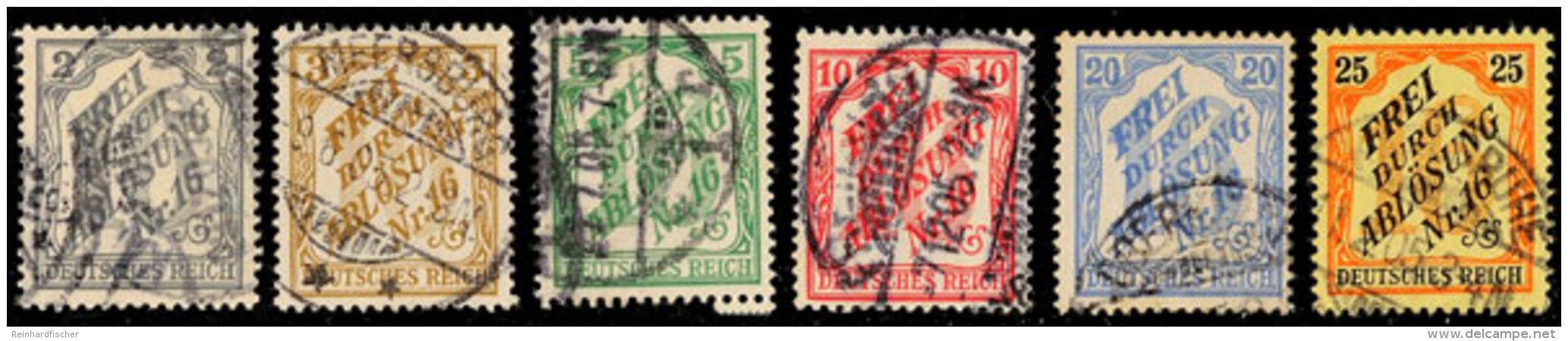Dienstmarken, "für Baden", Rundgestempelt, Prachtsatz, Mi. 190,-, Katalog: 9/14 OOfficial Stamps, "for... - Autres & Non Classés