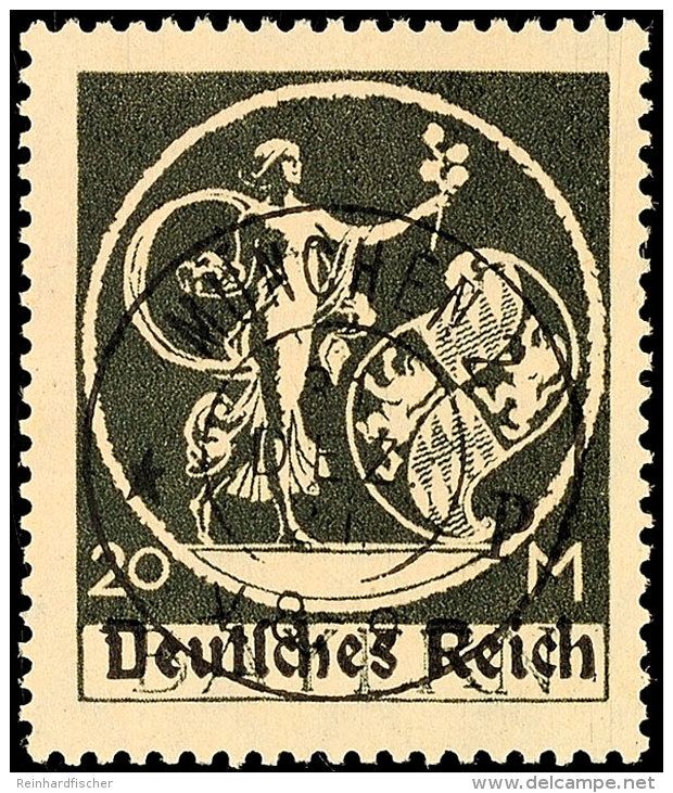 20 Mark In Type II Tadellos Gestempelt, Gepr. Infla/Bechtold BPP, Mi. 200.-, Katalog: 138II O20 Mark In Type II... - Autres & Non Classés