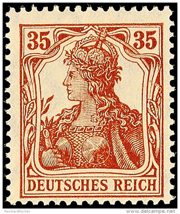 35 Pfg Germania, B-Farbe, Tadellos Postfrisch, Gepr. Tworek BPP, Katalog: 103b **35 Pfg Germania, B-colour, In... - Autres & Non Classés