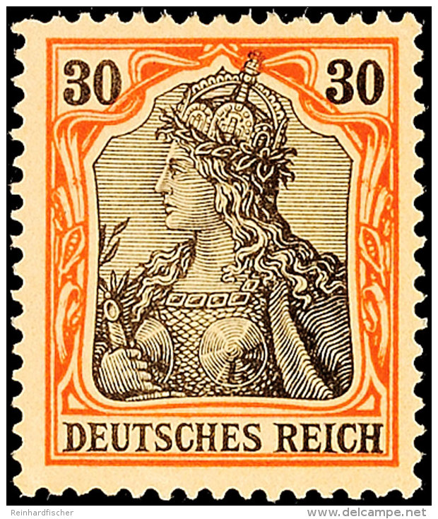 25 Und 30 Pf  Germania Ohne WZ, Postfrisch, Gering Erhöht Geprüft. Jäschke, Mi. 350,-, Katalog:... - Autres & Non Classés