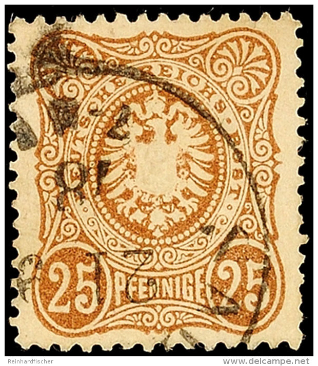 25 Pfge., Gelbbraun, Gestempelt, Gepr. Zenker BPP, Mi. 130,-, Katalog: 35b O25 Pennies, Yellow Brown, Used,... - Autres & Non Classés