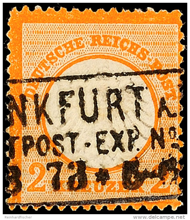 2 Kr. Orange, Klarer Ra3 "FRANKFURT", Einige Zahnspitzen Ausgabetypisch Verkürzt, Mi. 220.-, Katalog: 15... - Autres & Non Classés