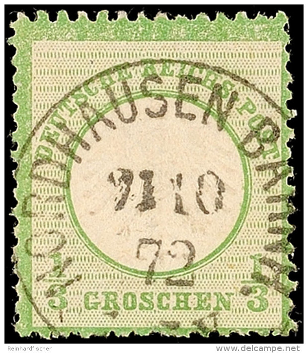 1/3 Gr. Gelblichgrün, Farbfrisches Kabinettstück Mit Zentrisch Klarem, Gerade Aufsitzenden K1 "NORDHAUSEN... - Otros & Sin Clasificación