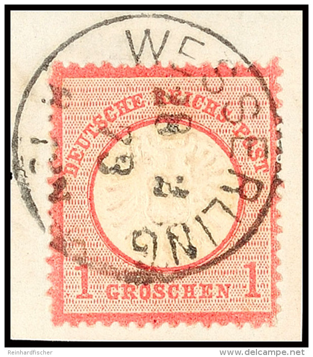 "WESSERLING 28 2 73", Ein Fabrikort Im Kreis Thann/Elsaß, Reichspost-K1 Auf Briefstück 1 Gr.... - Autres & Non Classés