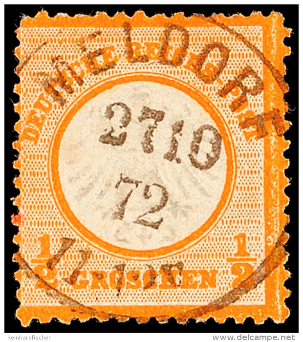 "MELDORF 27 10 72", Schleswig-Holstein, NDP-Ablöser-K1, Ideal Eingepasst Auf 1/2 Gr. Orange, Kleiner... - Otros & Sin Clasificación