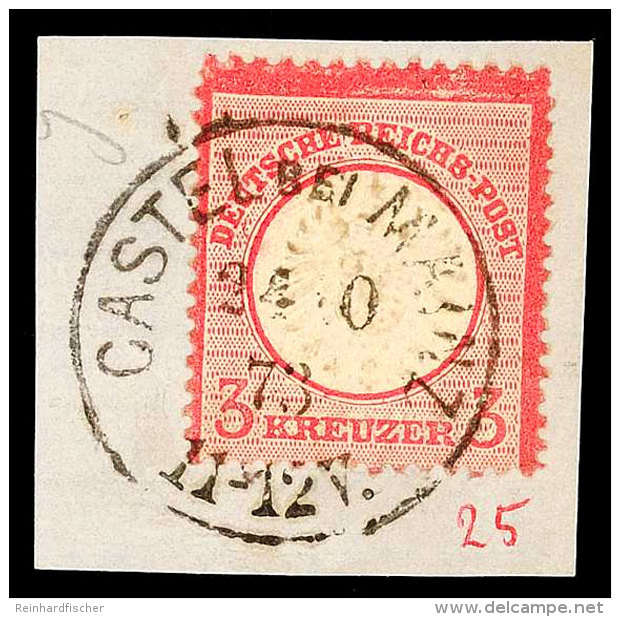 "CASTEL BEI MAINZ 24 10 73" - K1, Klar Und Vollständig Auf Kabinettbriefstück 3 Kr., Katalog: 25... - Autres & Non Classés