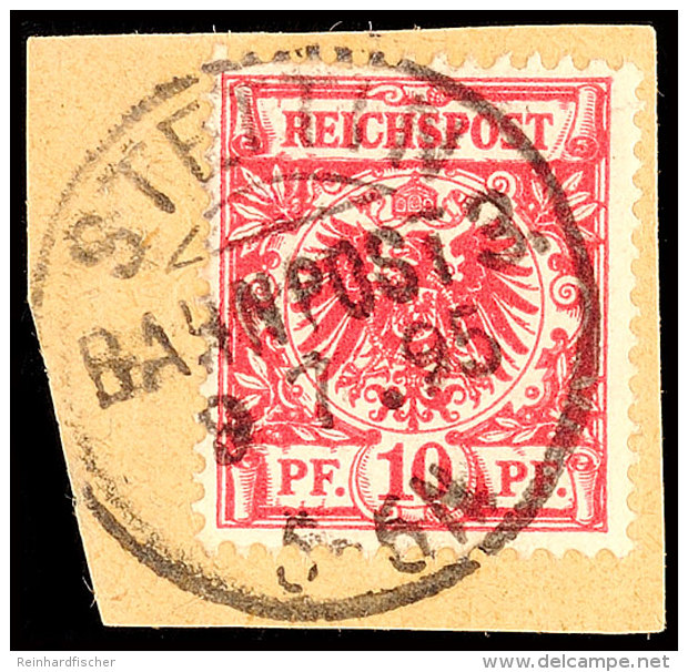 "STETTIN BAHNPOST 3. 9 7.95" - Kreis-Obersegmentstempel, Klar Auf Briefstück 10 Pfg, Katalog: 47 BSSTETTIN... - Autres & Non Classés