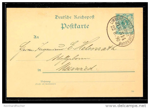 "LIMBURG-SIERSH.-HACHENBURG ZUG 514" - Bahnpost-Ovalstempel, Auf GS-Postkarte 5 Pfg Mit Absenderangabe Aus... - Otros & Sin Clasificación