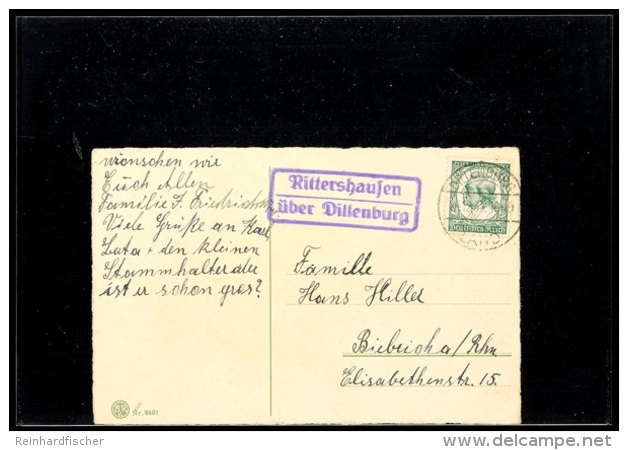 "Rittershausen / über Dillenburg", Klar Auf Weihnachts-AK 1934 Nach Wiesbaden-Biebrich  BFRittershausen /... - Other & Unclassified