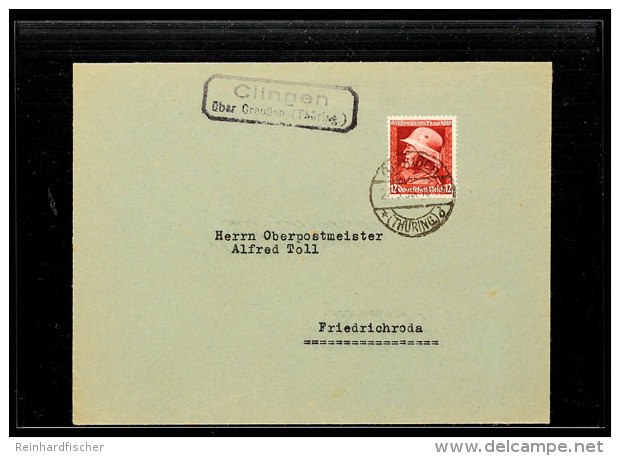 "Clingen über Greußen (Thüring.)", Auf Brief 1935 Nach Friedrichroda  BFClingen Over... - Otros & Sin Clasificación