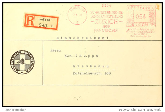 1939, 54 Pfg. Absender-Freistempel Der Schweizerischen Bundesbahnen Mit Werbetext "SCHWEIZERISCHE LANDESAUSSTELLUNG... - Otros & Sin Clasificación