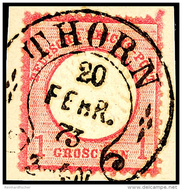 "THORN + + 20 FEBR 73 3-4N" - (Spalink 38-1), Klar Und Zentrisch Auf Briefstück Mit 1 Groschen Großer... - Autres & Non Classés
