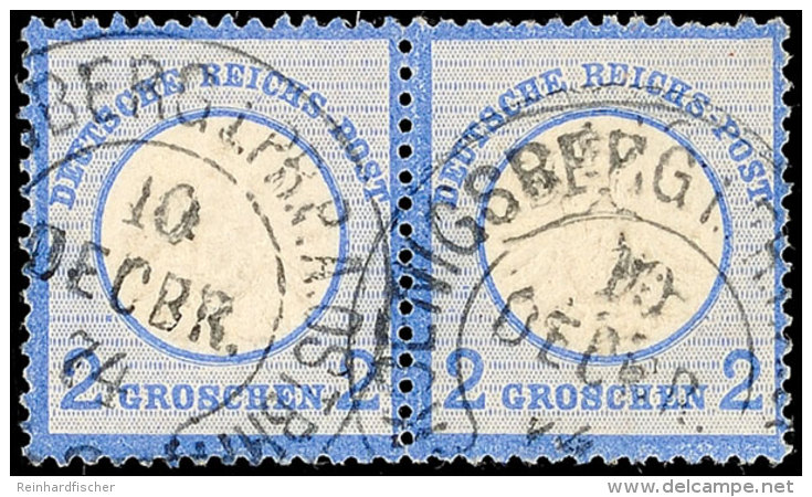 "KÖNIGSBERG I. PR. P.A. OSTBHF.  10 DECBR. 74", Zweimal Klar Auf Waag. Prachtpaar 2 Gramm Großer Schild,... - Otros & Sin Clasificación