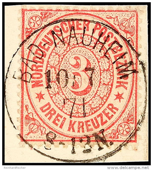 "BAD NAUHEIM 10/7 71", Ablöser-K1, Klarer, Vollständiger Abschlag Auf Briefstück 3 Kr., Katalog: 21... - Otros & Sin Clasificación