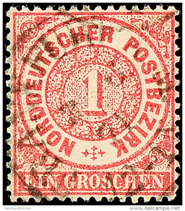 1 Gr. Rotkarmin, Tieffarbiges Kabinettstück Mit Zentrischem Ablöser-K1 "FRANKFURT A.M. 2 6 71",... - Autres & Non Classés