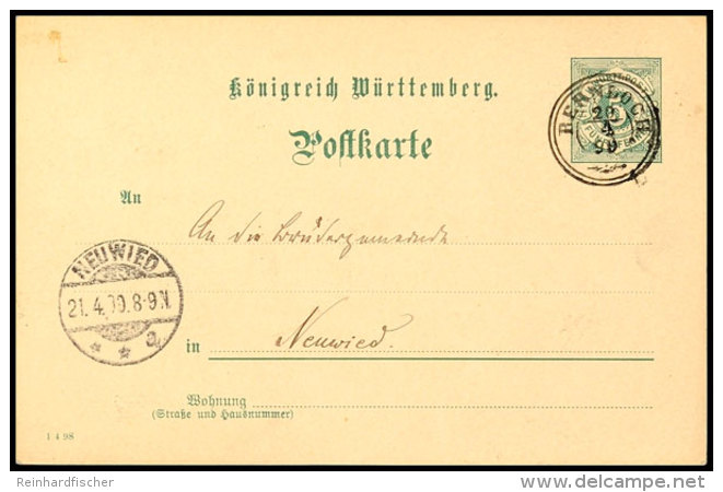 "BERNLOCH 20/4 99" - K3, Auf GS-Postkarte 5 Pfg Nach Neuwied, Katalog: P37 BFBERNLOCH 20 / 4 99 - Three Circle... - Otros & Sin Clasificación