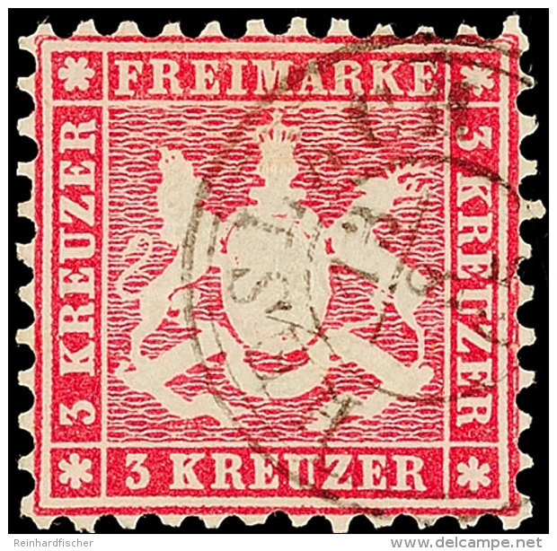 "HESLACH 13/8 65" - K3, Zart Auf Farbfrischem Prachtstück 3 Kr., Gepr. Irtenkauf BPP, Katalog: 26c... - Autres & Non Classés