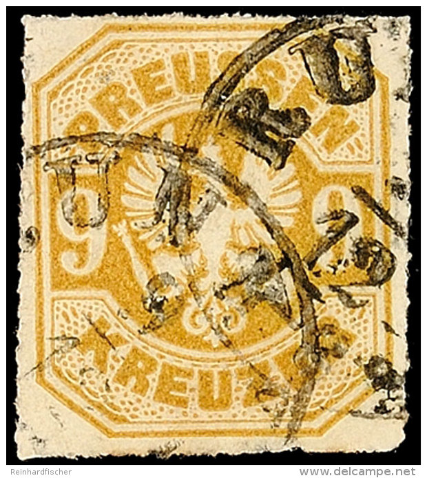 "RUNKEL 9/12" (1867) - K1, Zwei Teilabschläge Auf Preussen 9 Kr., Unten Kleiner Mangel, Katalog: Pr.26a... - Autres & Non Classés