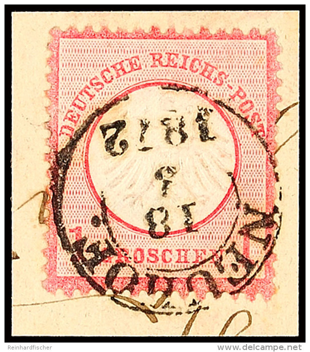 "NEUHOF 18 3 1872" - K2, Klarer, Vollständiger Abschlag Auf Briefstück DR 1 Gr. Kleiner Brustschild,... - Autres & Non Classés