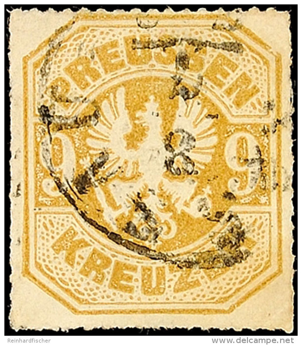 "NASSAU 3/7" (1867) - K1, Auf Farbfrischer Preussen 9 Kr., Leichte Bugspur, Katalog: Pr.26a ONASSAU 3 / 7... - Autres & Non Classés