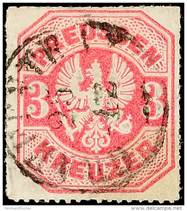 "GRAEFENTHAL 25 12 (1867)" - K1, Haferkamp Type 2, Zentrisch Auf Kabinettstück Preussen 3 Kr., Katalog: Pr.24... - Autres & Non Classés