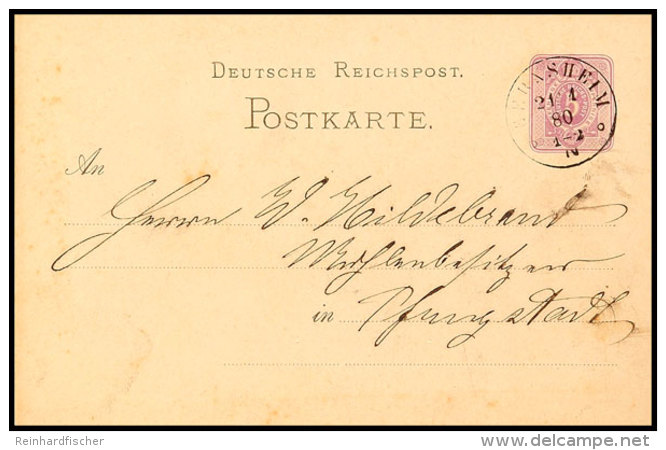 "GERNSHEIM 21 1 80" - K1, Auf GS-Postkarte DR 5 Pfge Nach Pfungstadt, Kleine Spuren, Katalog: DR P5 BFGERNSHEIM... - Autres & Non Classés