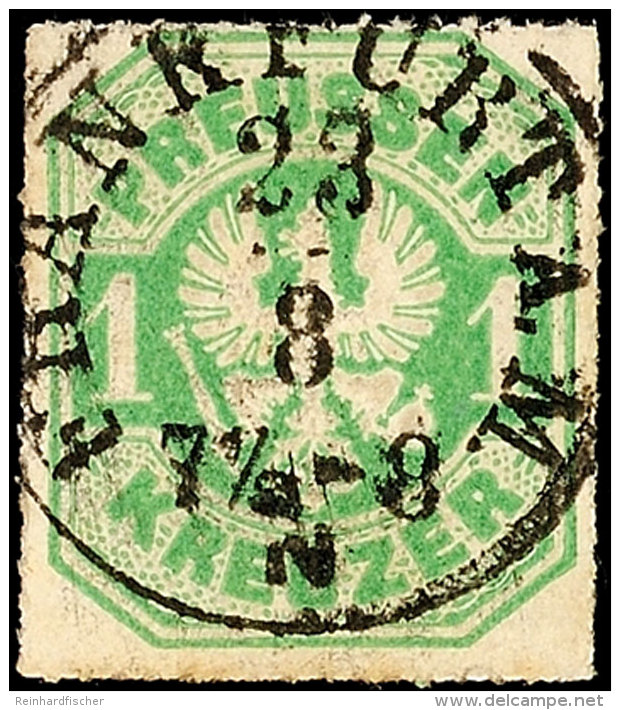 "FRANKFURT A.M. 23 8 (1867)" - K1, Haferkamp Type 17 (Feuser 127), Zentrisch Klar Auf Preussen 1 Kr., Kabinett,... - Otros & Sin Clasificación