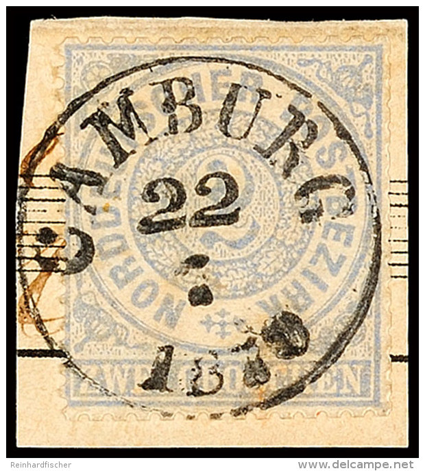 "CAMBURG 22 7 1870" - K1, Klar Auf Briefstück NDP 2 Gr., Rechts Flach Gezähnt, Katalog: NDP 17... - Otros & Sin Clasificación