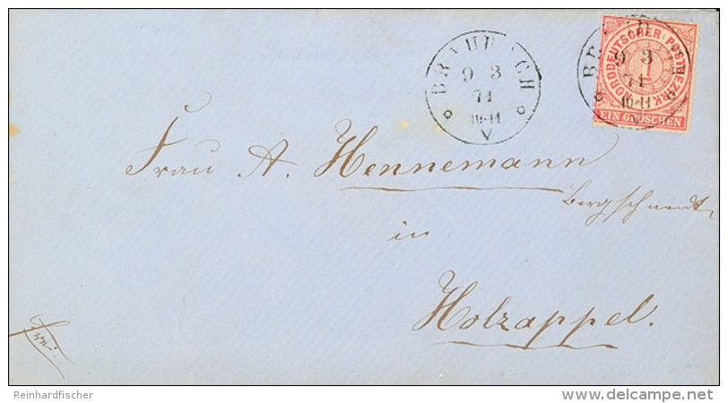 "BRAUBACH 9 3 71" - K1, Auf Briefkuvert NDP 1 Gr. Nach Holzappel, Katalog: NDP 16 BFBRAUBACH 9 3 71 - Single... - Autres & Non Classés