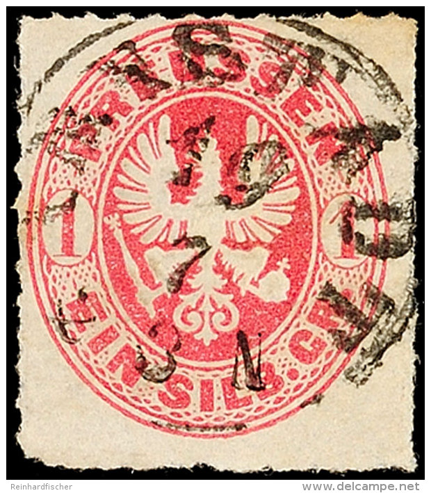 "ARNSTADT 19 7 (1867)" - K1, Zentrisch Auf Preußen 1 Sgr., Bedarfsdurchstich, Katalog: Pr.16 OARNSTADT 19... - Otros & Sin Clasificación